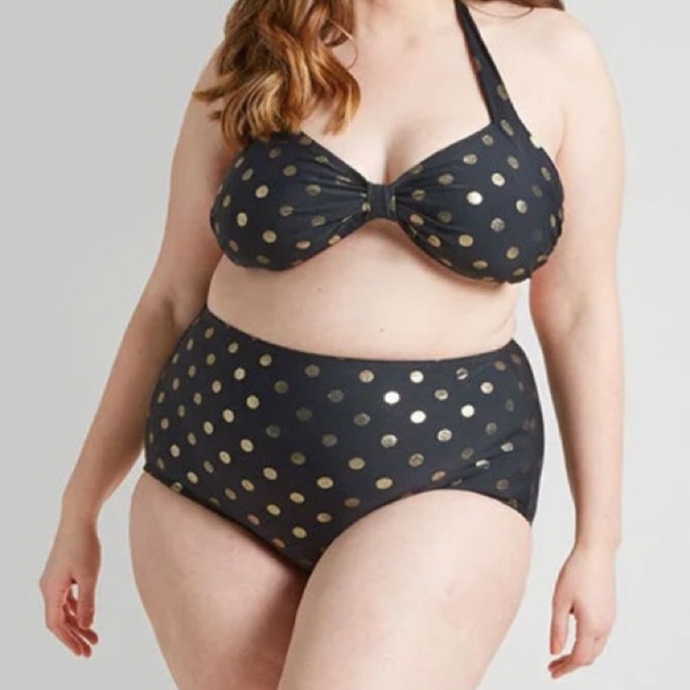 2-Piece High-Waist Polka Dot Swimsuit